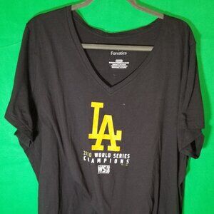 Los Angeles Dodgers World Series 2020 Fanatics V-Neck Women 3X Chavez Ravine